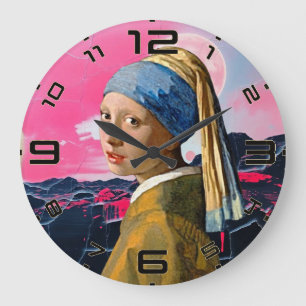 Golden Attitude Retro Art Clock