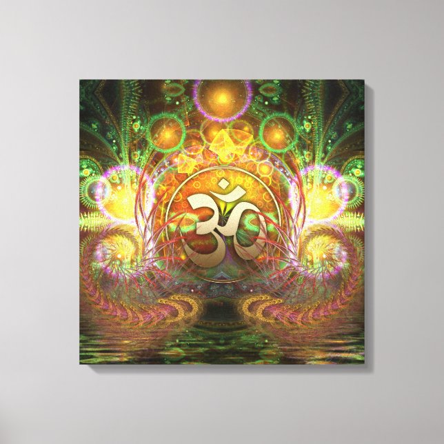 Golden Aum Dreams Canvas Print (Front)