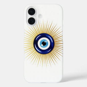 Golden Aura Evil Eye Abstract Spiritual Painting iPhone 16 Case