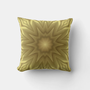 Golden Aura: Stylish Yellow Background Cushion