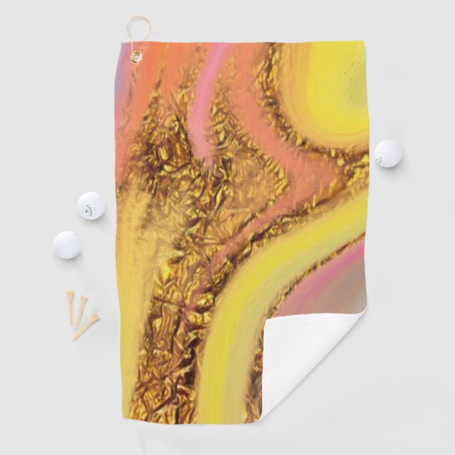 Golden Aurora Golf Towel (InSitu)
