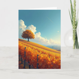 Golden Autumn Birthday Card