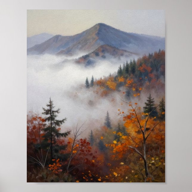 Golden Autumn Canopies Poster (Front)