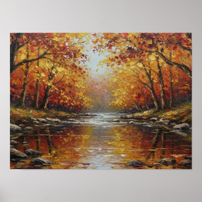 Golden Autumn Creek Poster (Front)