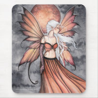 Golden Autumn Fairy Mousepad