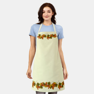 Golden Autumn Fall Leaves Apron