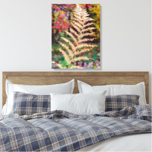 Golden Autumn Fern Leaf Specimen Canvas Print