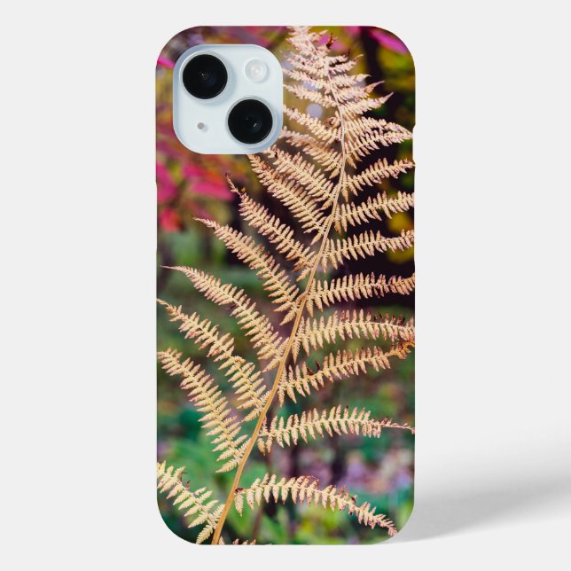 Golden Autumn Fern Leaf Specimen Case-Mate iPhone Case (Back)