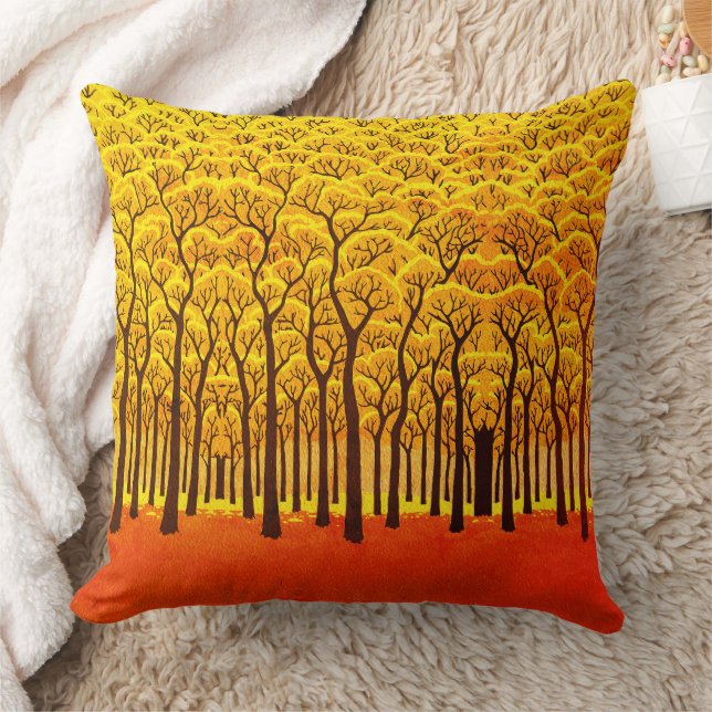 Golden Autumn Forest Cushion (Blanket)