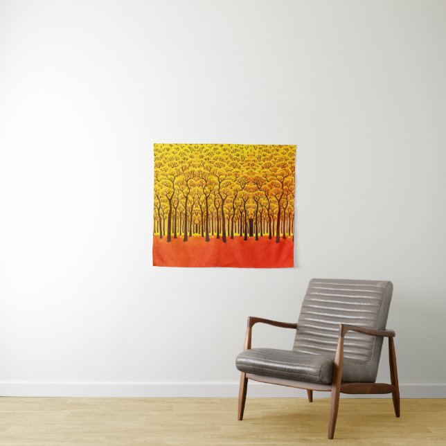 Golden Autumn Forest Tapestry (In Situ (Horizontal))