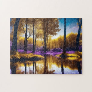  Golden Autumn Forest Tranquillity Jigsaw Puzzle