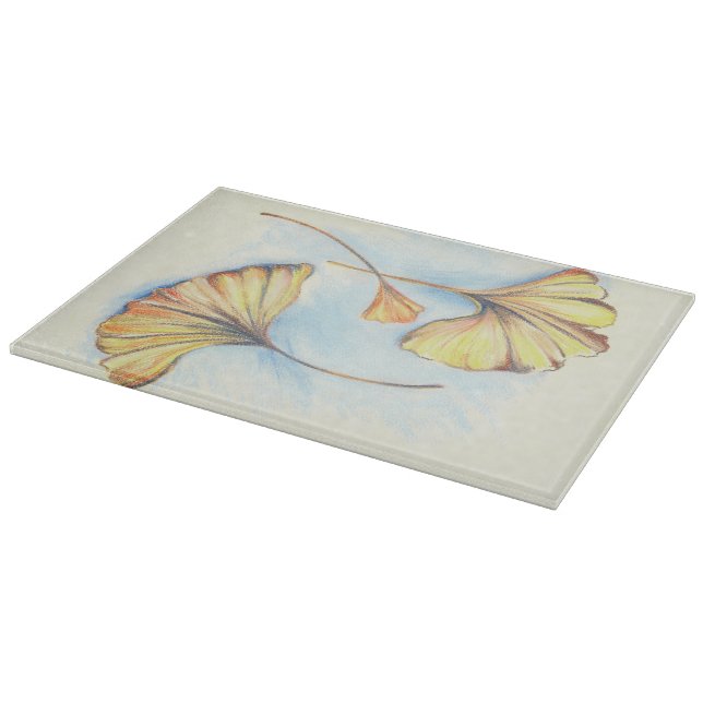 Golden Autumn Ginkgo Leaves Cutting Board (Corner)