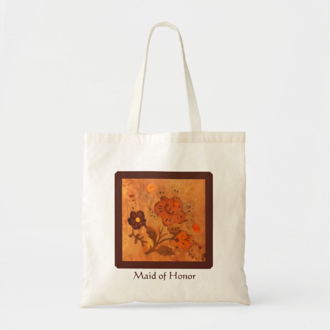 Golden Autumn Inlay Wedding Tote Bag (Front)