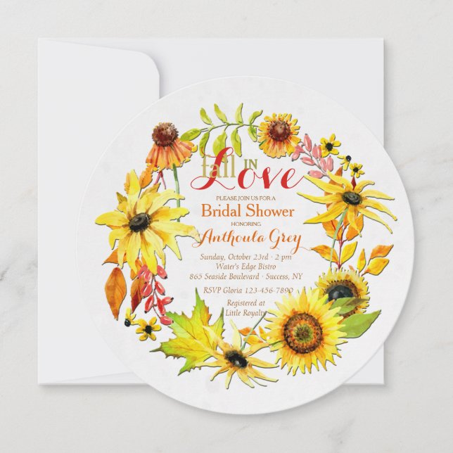 Golden Autumn Invitation (Front)