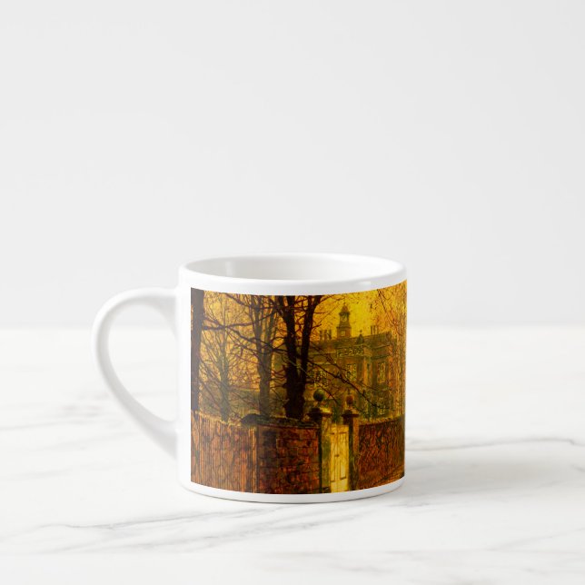 Golden Autumn John Atkinson Grimshaw Espresso Cup (Left)