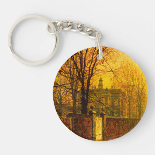 Golden Autumn John Atkinson Grimshaw Key Ring