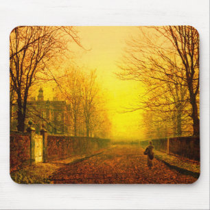 Golden Autumn John Atkinson Grimshaw Mouse Pad