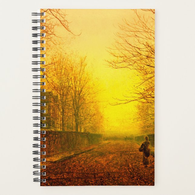 Golden Autumn John Atkinson Grimshaw Planner (Front)