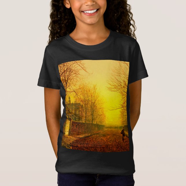 Golden Autumn John Atkinson Grimshaw T-Shirt (Front)