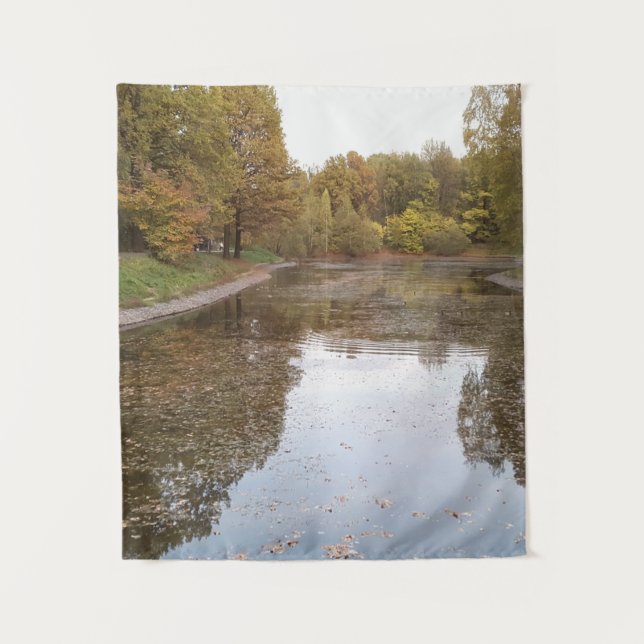 Golden Autumn Lake Edition Tapestry (Front)