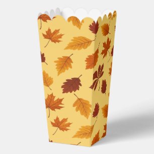 Golden Autumn Leaves Cosy Forest Scene Favour Box