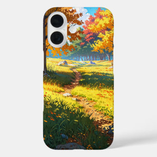 Golden Autumn Path iPhone 16 Case