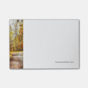 Golden Autumn, Path In Forest Post-it Notes