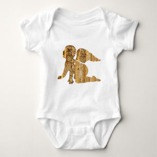 Golden Baby Angel Shiny Elegant Angelic Baby Bodysuit