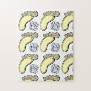 Golden Baby Foot Jigsaw Puzzle