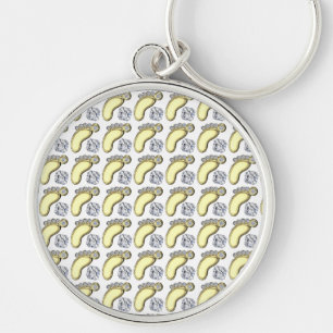 Golden Baby Foot Key Ring