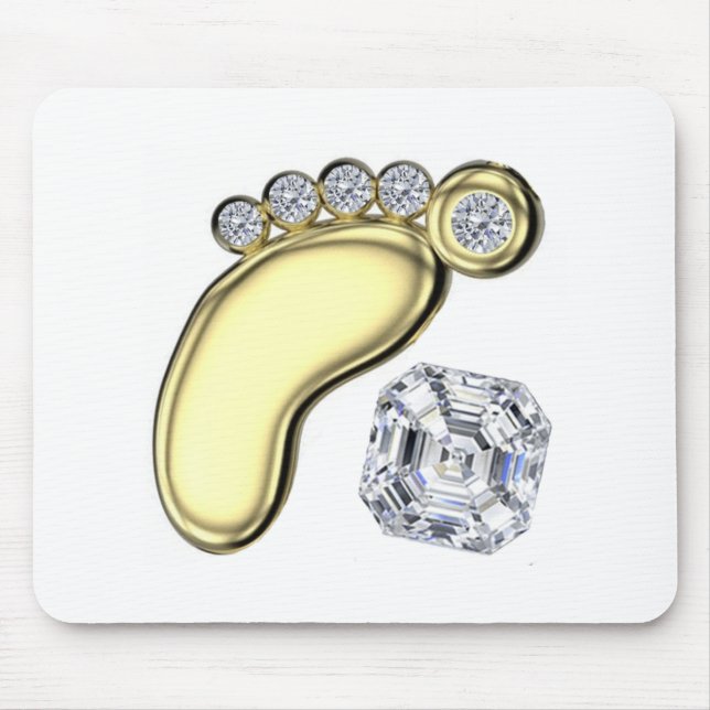 Golden Baby Foot Mouse Pad (Front)