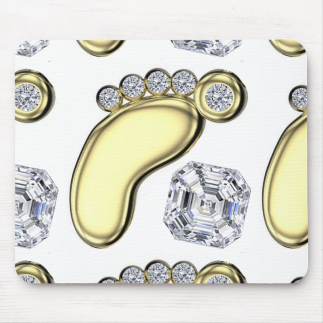 Golden Baby Foot Mouse Pad (Front)