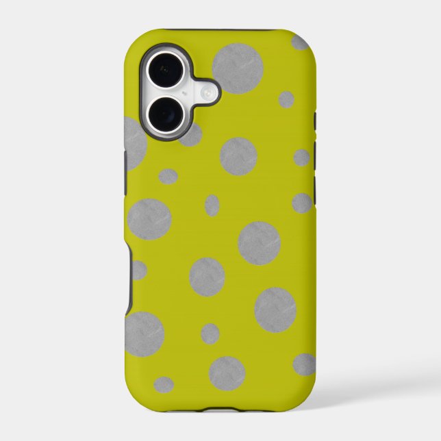 Golden Background with Silver Polka Dots (Back)
