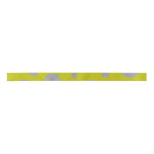 Golden Background with Silver Polka Dots Satin Ribbon