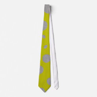 Golden Background with Silver Polka Dots Tie