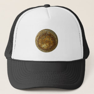 golden ball trucker hat