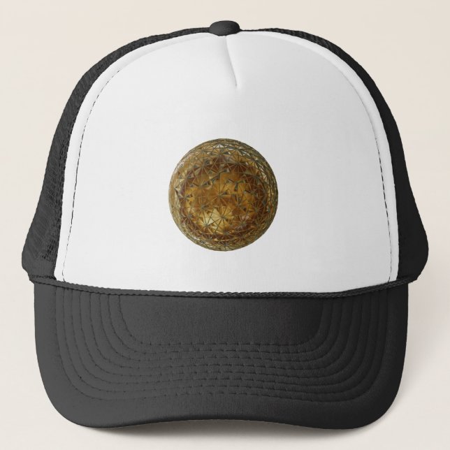 golden ball trucker hat (Front)