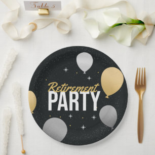Golden Balloon Send‑Off Plate