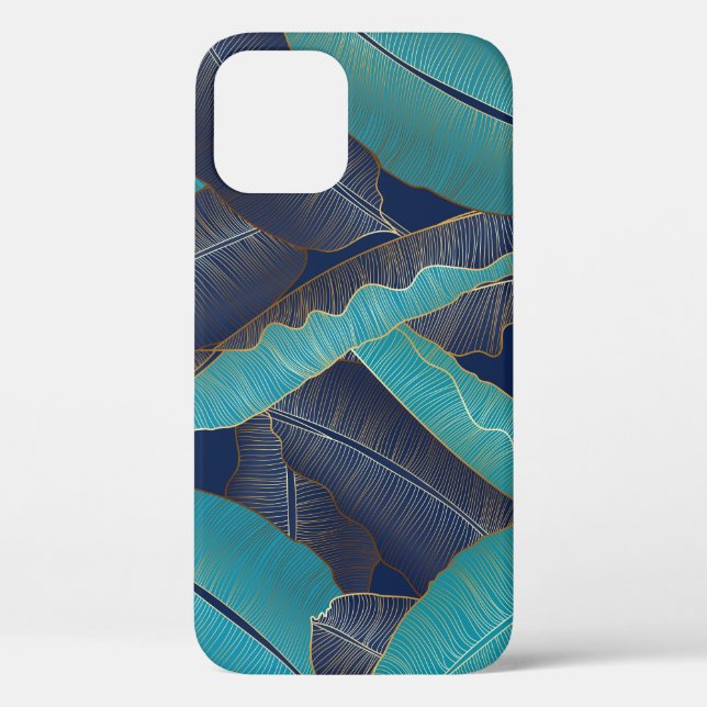 Golden Banana Leaf: Luxury Pattern. Case-Mate iPhone Case (Back)