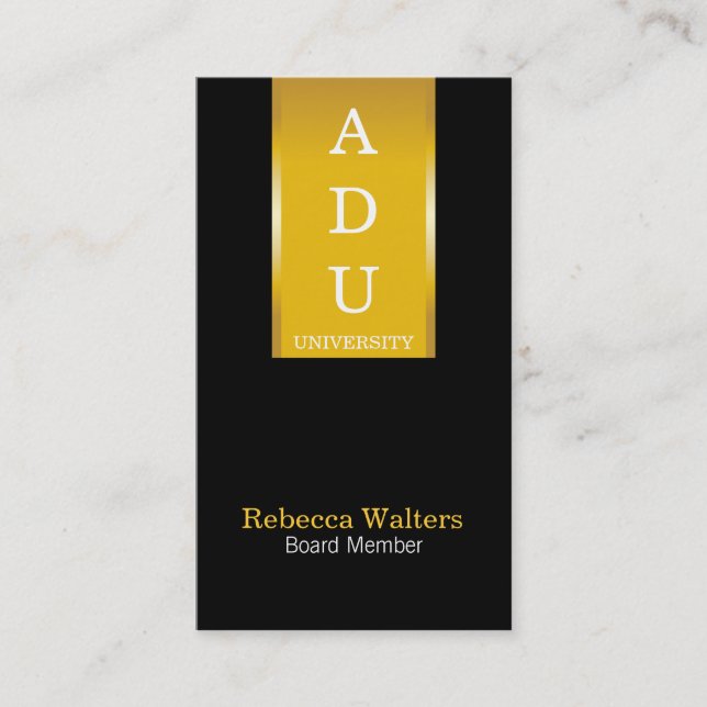 Golden Banner Business Card (Front)