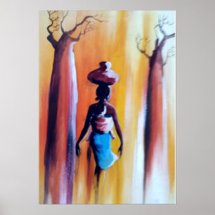 Golden Baobab Sunset: Cultural Heritage and Nurtur Poster