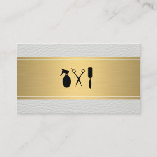 Golden Bar Leather Appointment Card