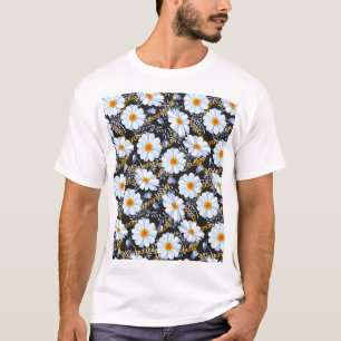 Golden Baroque: Floral Chain Texture T-Shirt