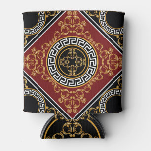 Golden Baroque: Greek Motif Illustration. Can Cooler