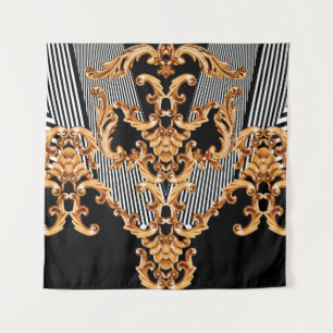Golden Baroque ornament Tapestry