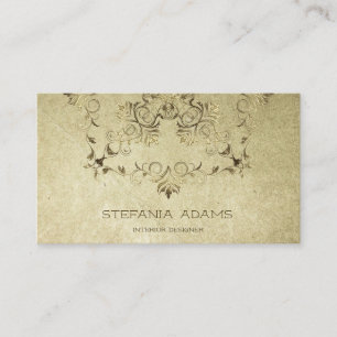 Golden Baroque. Text. Business Card