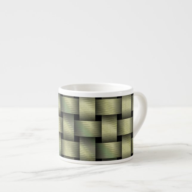 Golden Basket Weave Espresso Cup (Front Right)