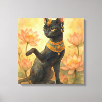 Golden Bastet Cat Goddess Lotus Sanctuary