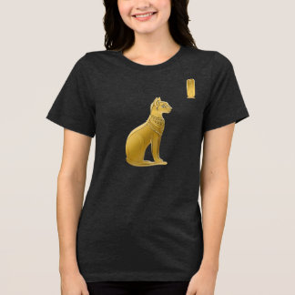 Golden Bastet - Egyptian Cat Goddess Tri-Blend Shirt
