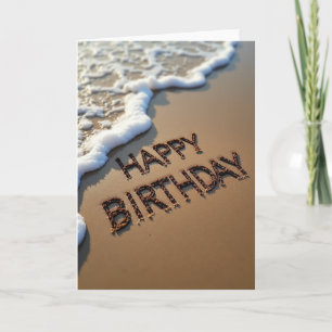 Golden Beach Birthday Card